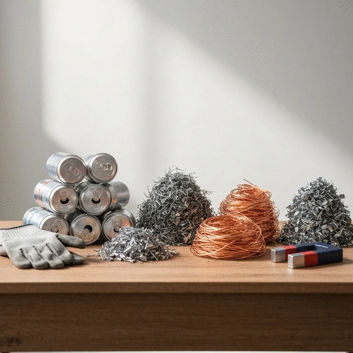 Sorting Scrap Metals at Home