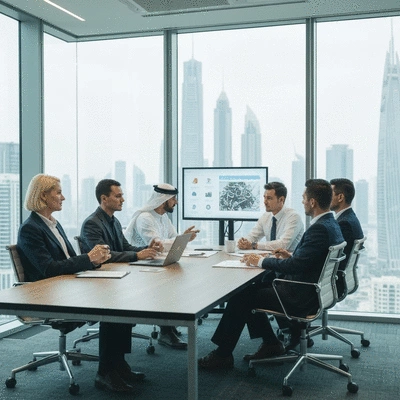 Meeting with industry experts in the UAE for business consultation