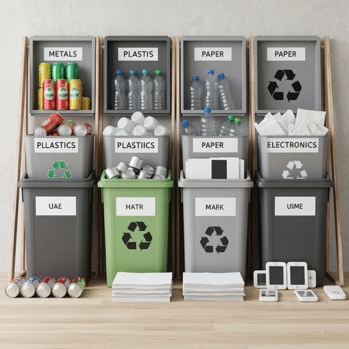 How to Properly Recycle Metals, Plastics, Paper, and Electronics at Home in the UAE