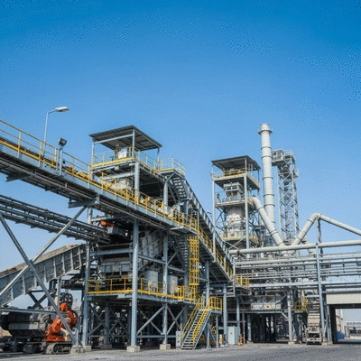 Industrial facility processing scrap metal in the UAE