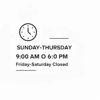 Operating hours schedule for EcoScrap UAE, showing Sunday to Thursday 9 AM to 6 PM, closed Friday and Saturday.