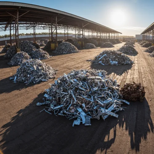 Industrial metal scraps ready for recycling